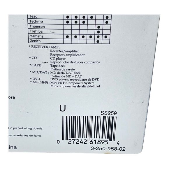 SONY Multi Brand Remote Commander RM-V302 for DVD/TV/VCR/SAT/CABLE/RECEIVER - Picture 3 of 3